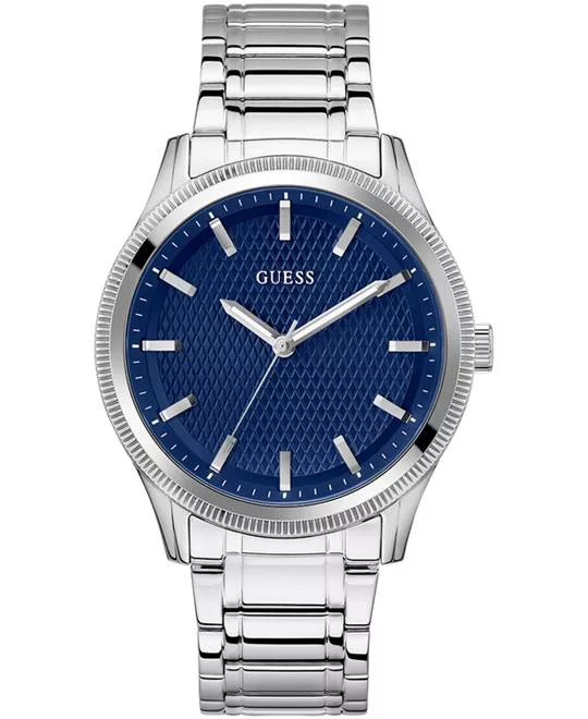 Guess Mens Silver Analog Watch 44mm