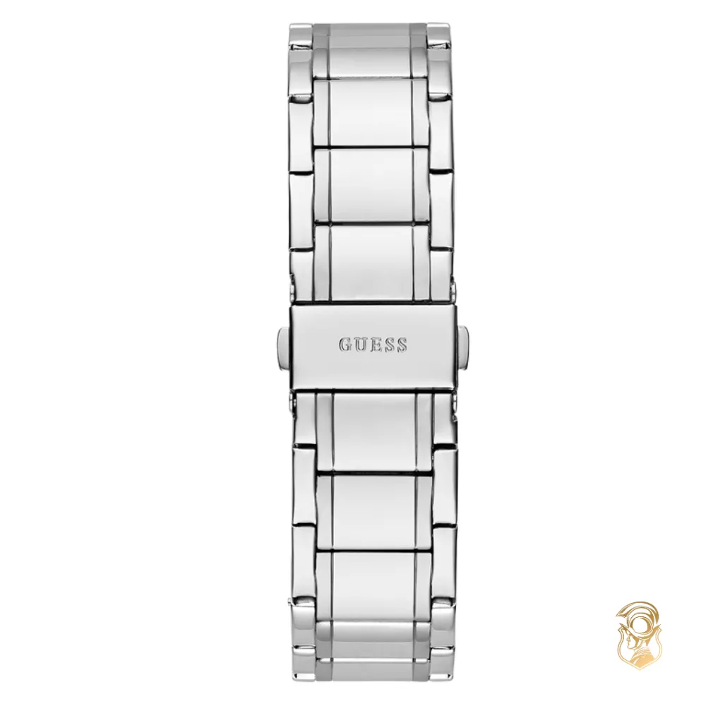 Guess Mens Silver Analog Watch 44mm