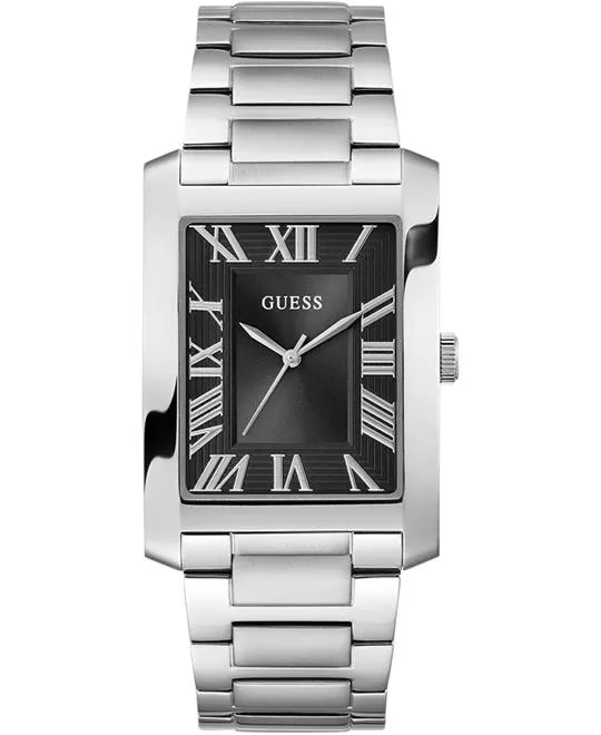 Guess Mens Silver Tone Analog Watch 34mm