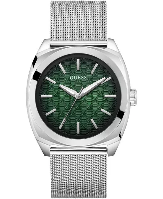 Guess Mens Silver Tone Analog Watch 42.5mm