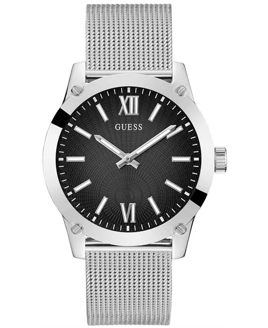 Guess Crescent Silver Tone Watch 44mm
