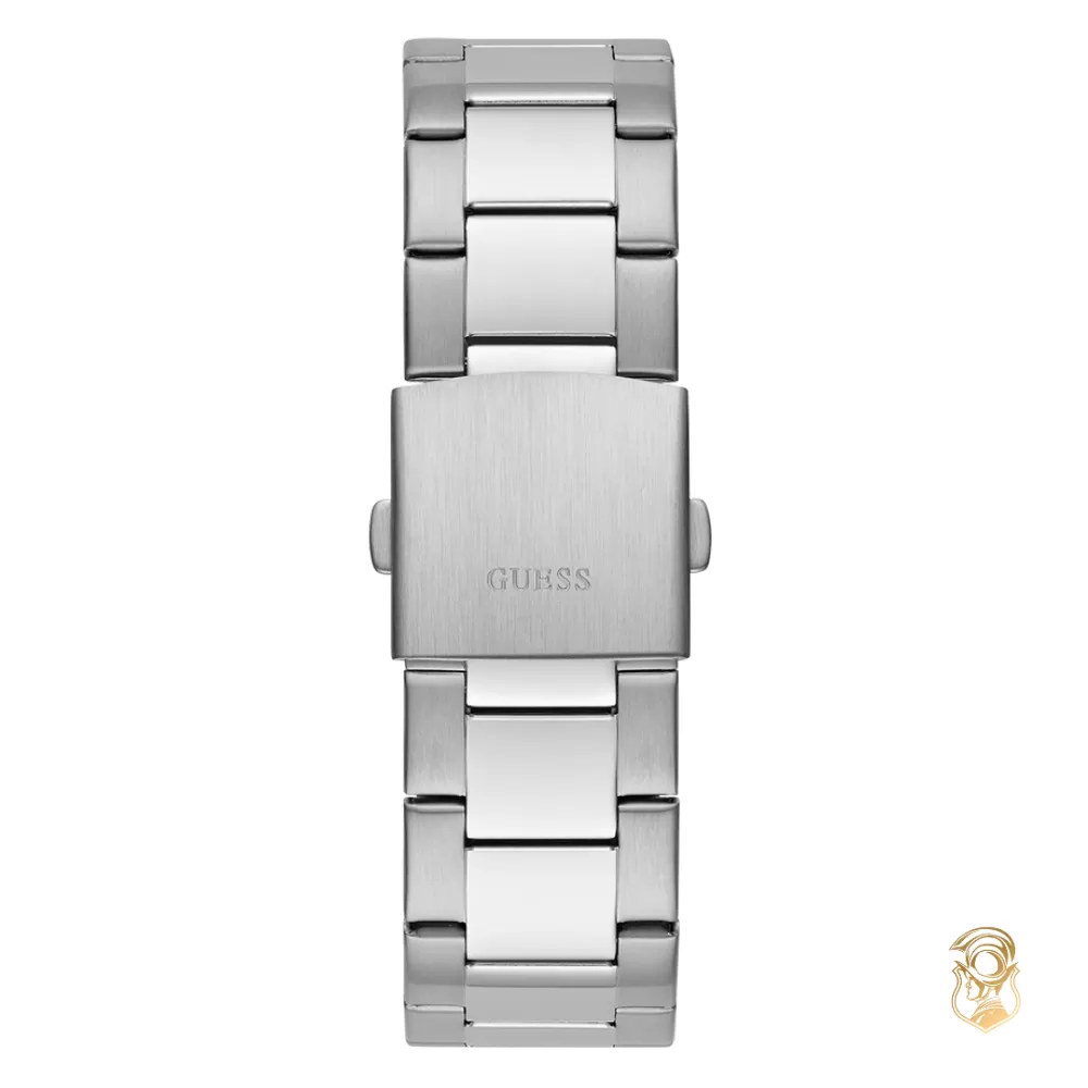 Guess Mens Silver Tone Multi-function Watch 42mm