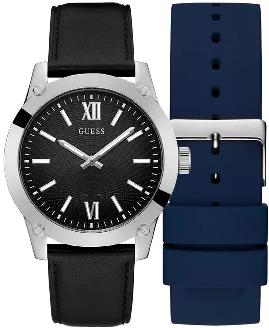 Guess Mens Silver Tone Watch 44mm