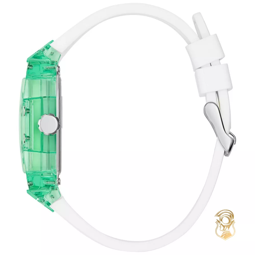 Guess Mens White Green Multi-function Watch 42mm