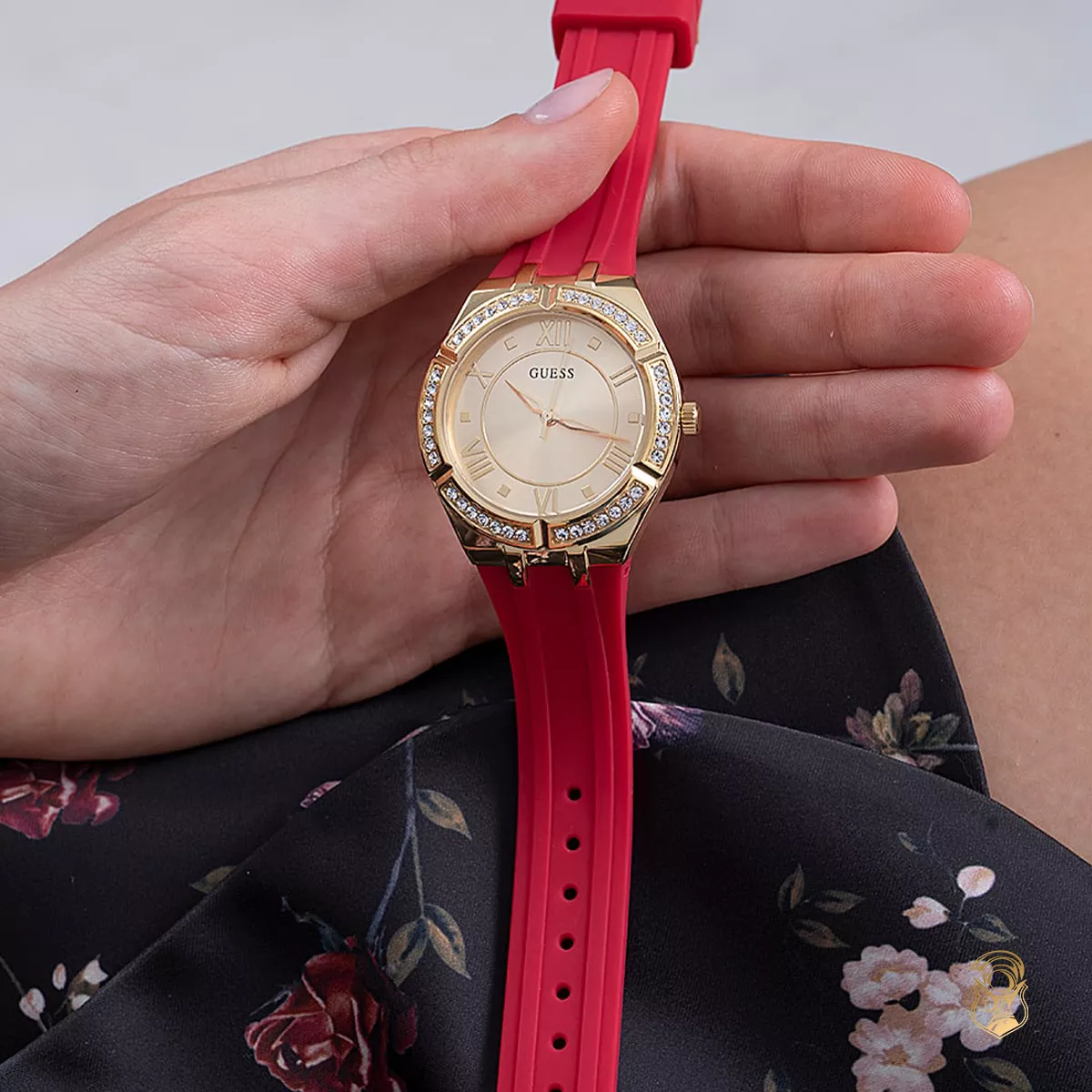 Guess Modern Red Silicone Watch 36mm