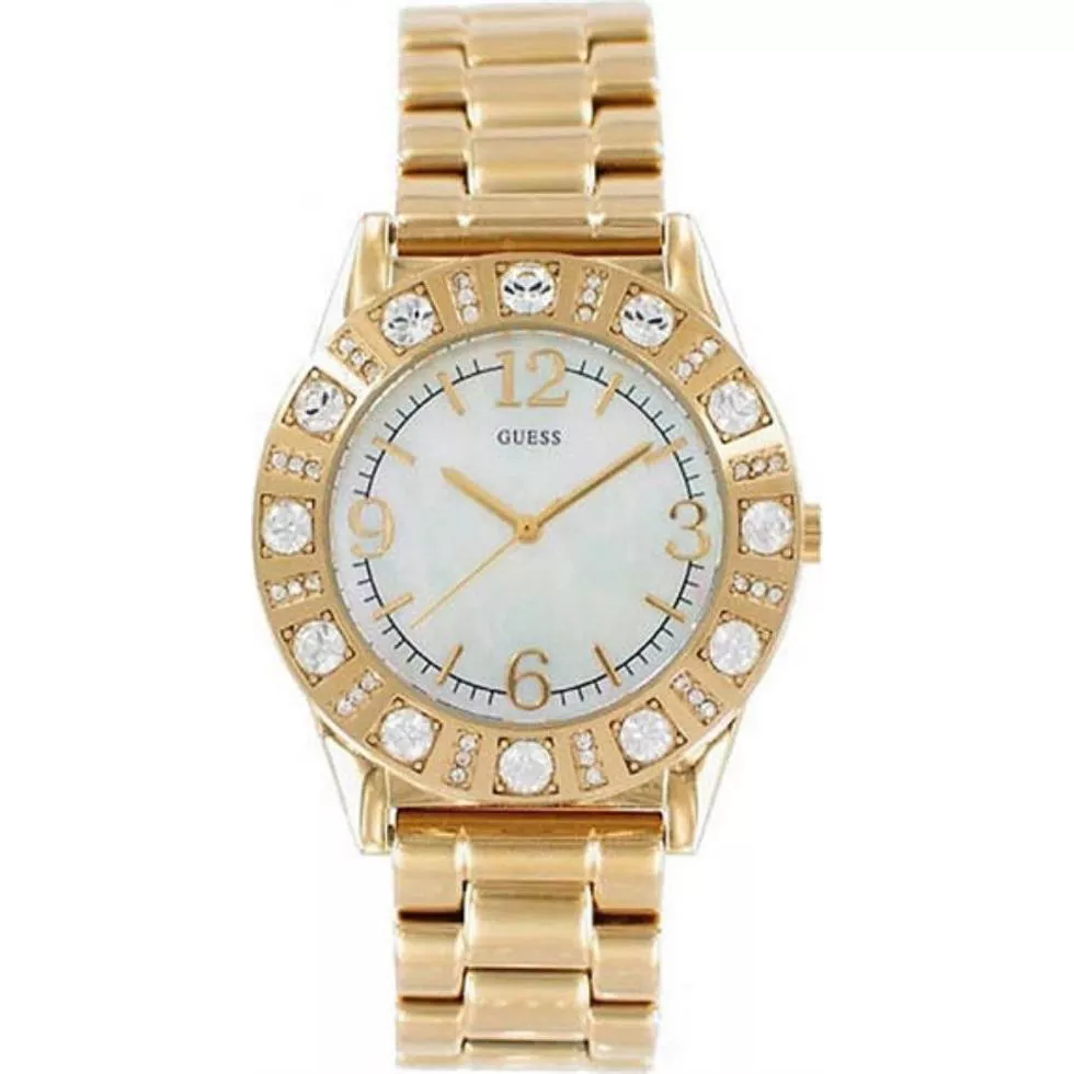 Guess Mother Of Pearl Gold Tone Ladies Watch 36mm