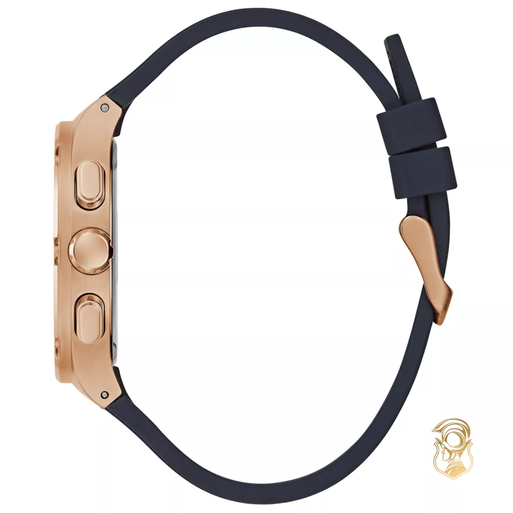 Guess Navy Rose Gold Tone Multi-function Watch 42mm