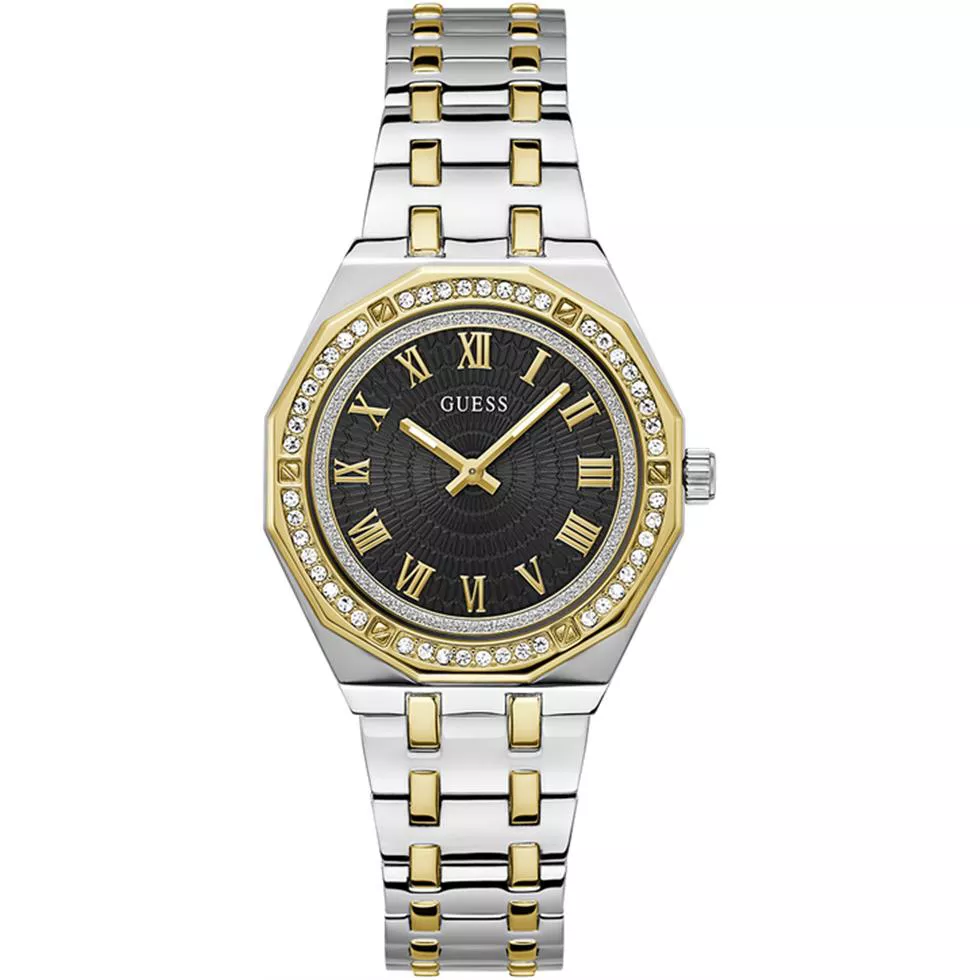 Guess Octagonal Black-Tone Ladies Watch 36mm