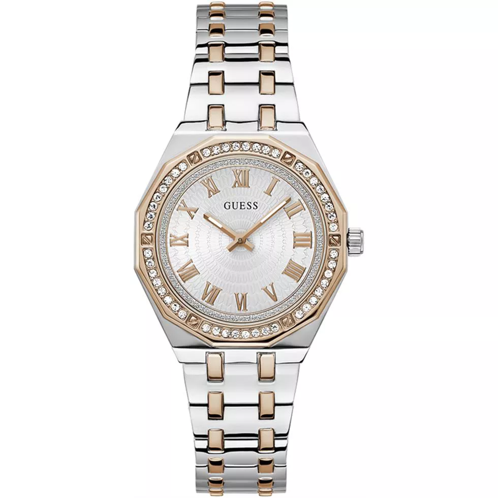 Guess Octagonal Two-Tone Ladies Watch 36mm