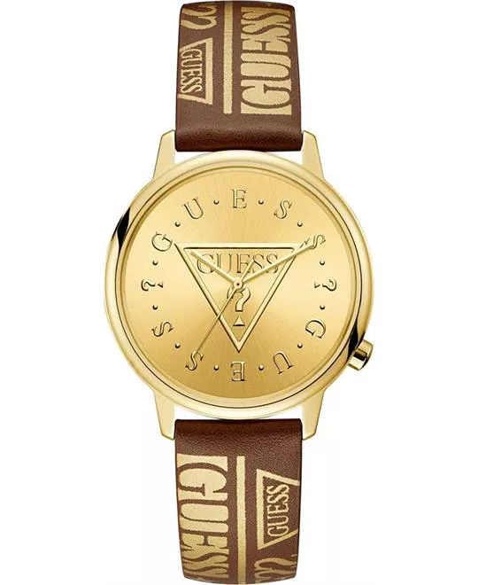 Guess Originals Gold-Tone and Brown Watch 38mm