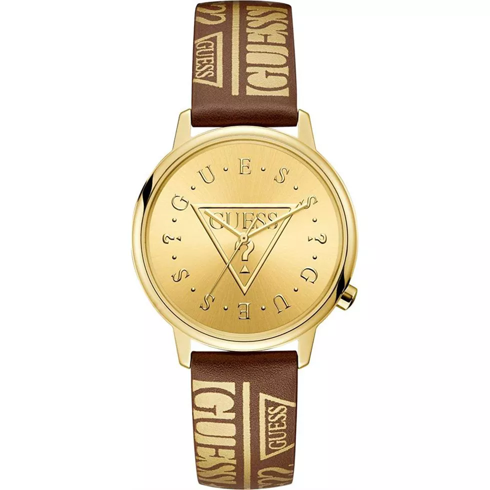 Guess Originals Gold-Tone and Brown Watch 38mm