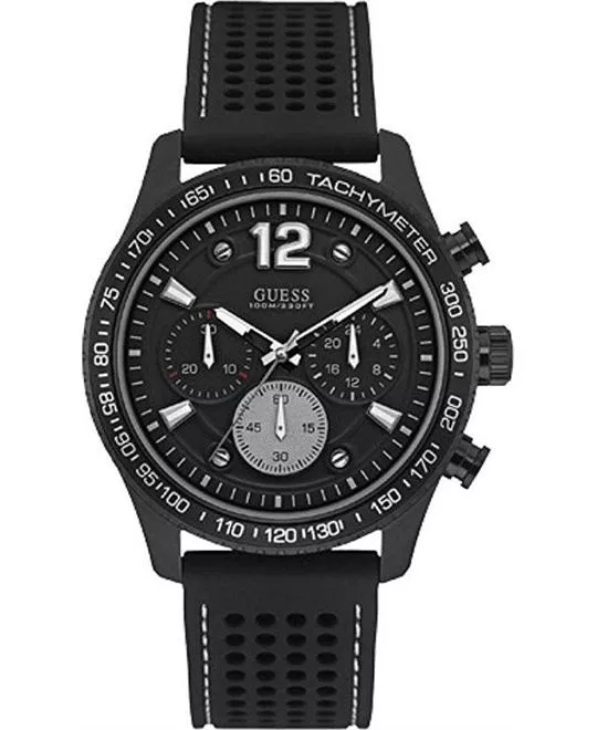 Guess Perforated Silicone Casual Watch 44mm