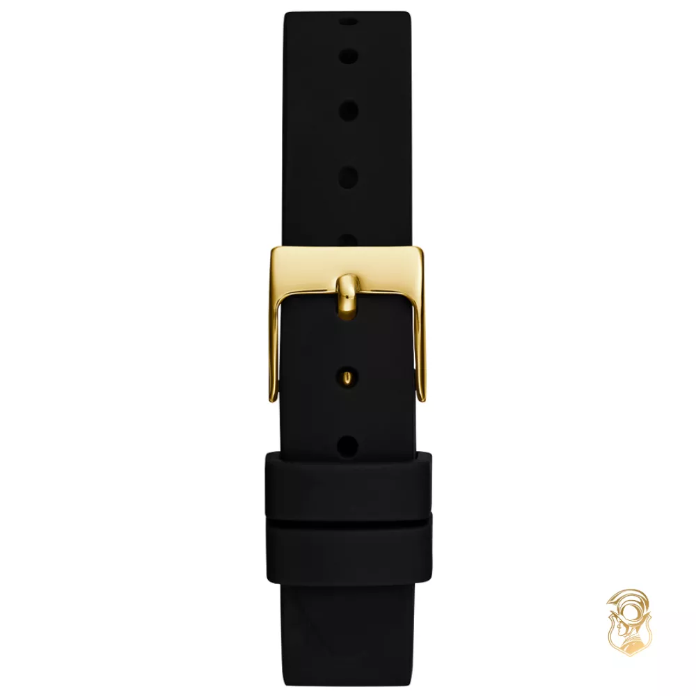 Guess Petite Black Silicone Watch 28mm