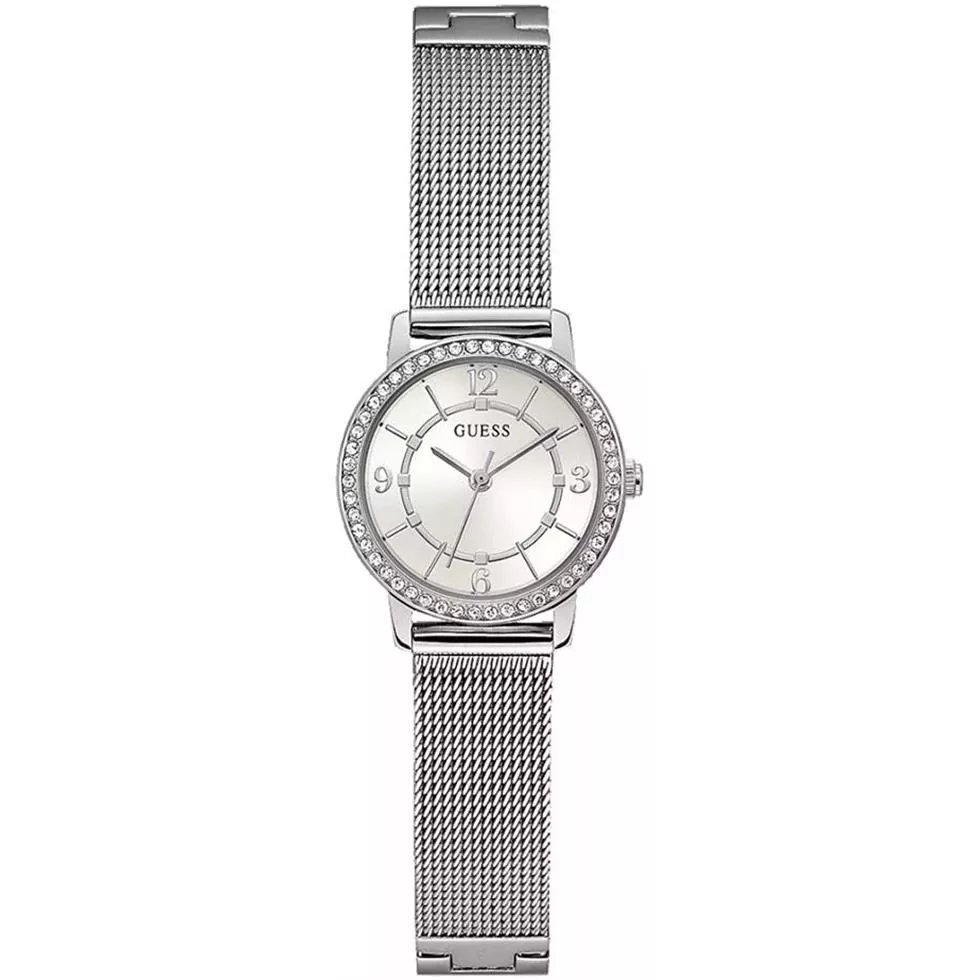 Guess Petite Slver Tone Watch 28mm 