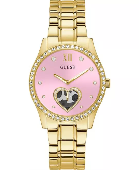 Guess Heart Pink Tone Watch 38mm