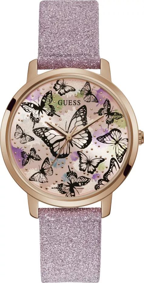 Guess Pink Leather Watch 40mm