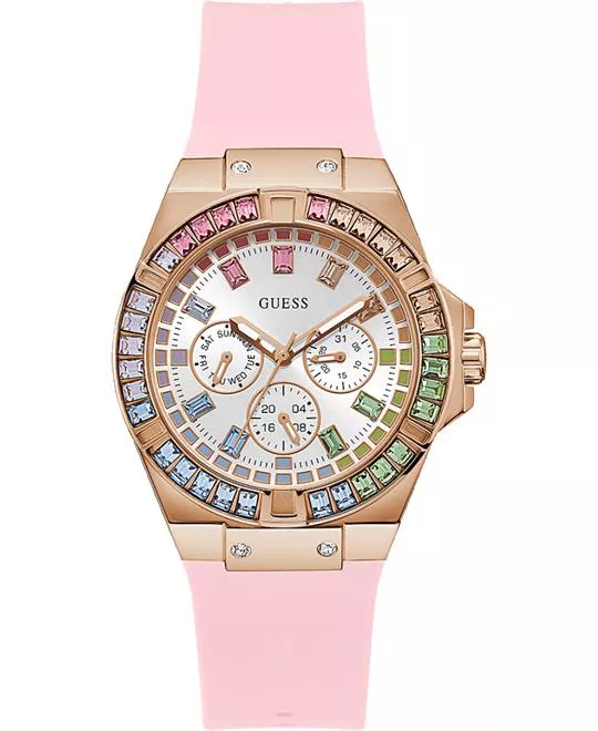 Guess Limelight Pink Silicone Watch 39mm