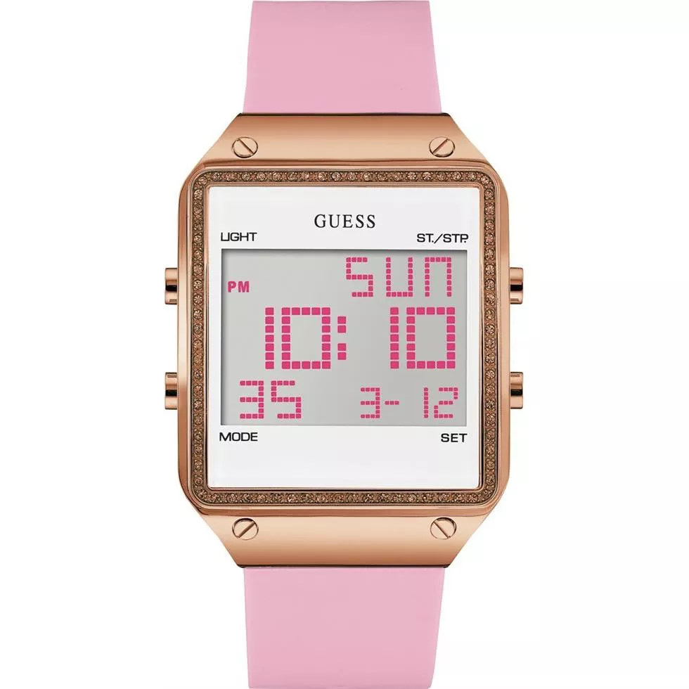 Guess Pink Sleek Digital Fashion Watch 55mm