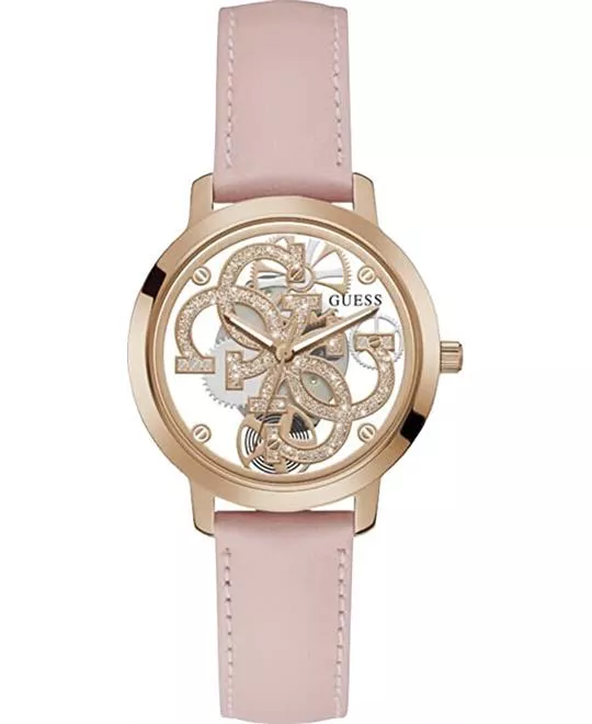 Guess Quattro Clear Pink Watch 36mm