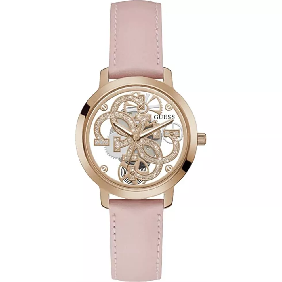 Guess Quattro Clear Pink Watch 37mm