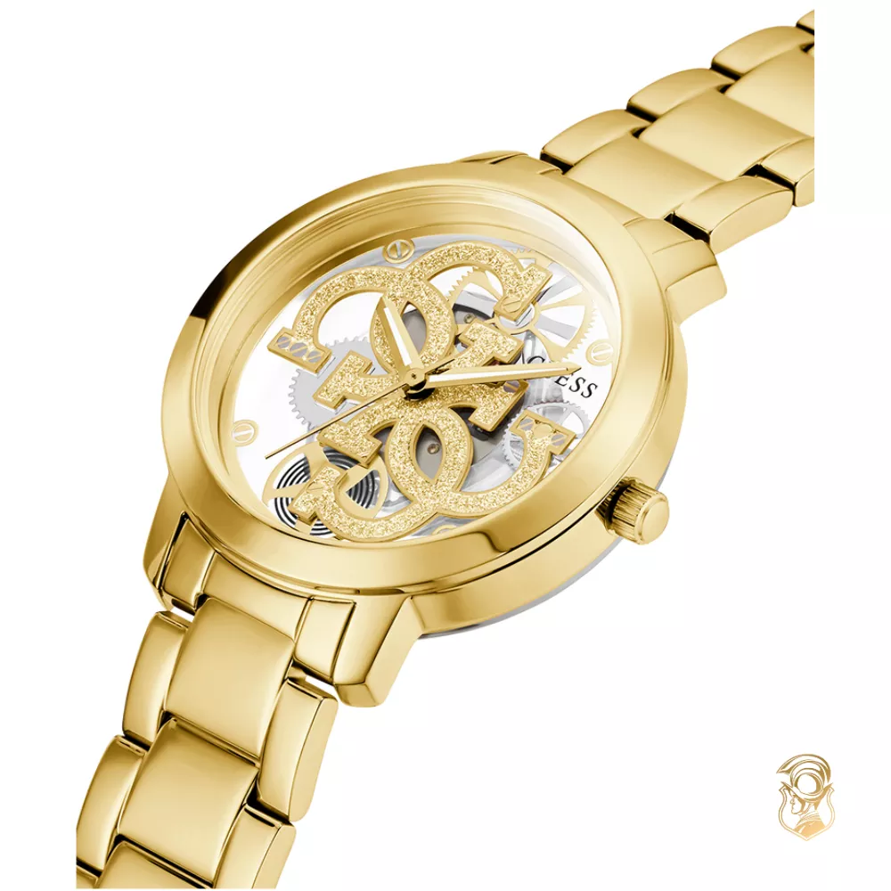 Guess Quattro Clear Gold Watch 36mm
