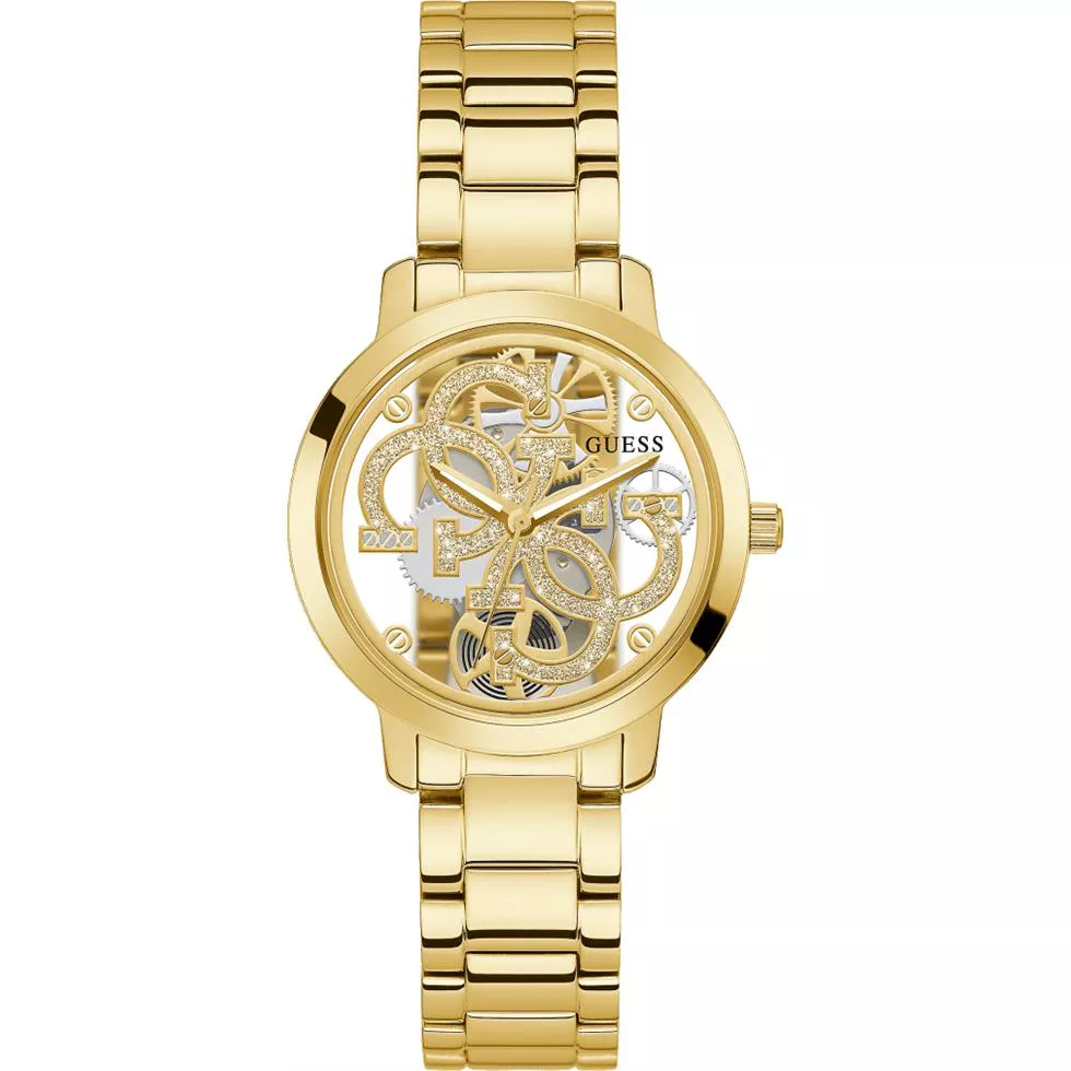 Guess Quattro Clear Gold Watch 36mm