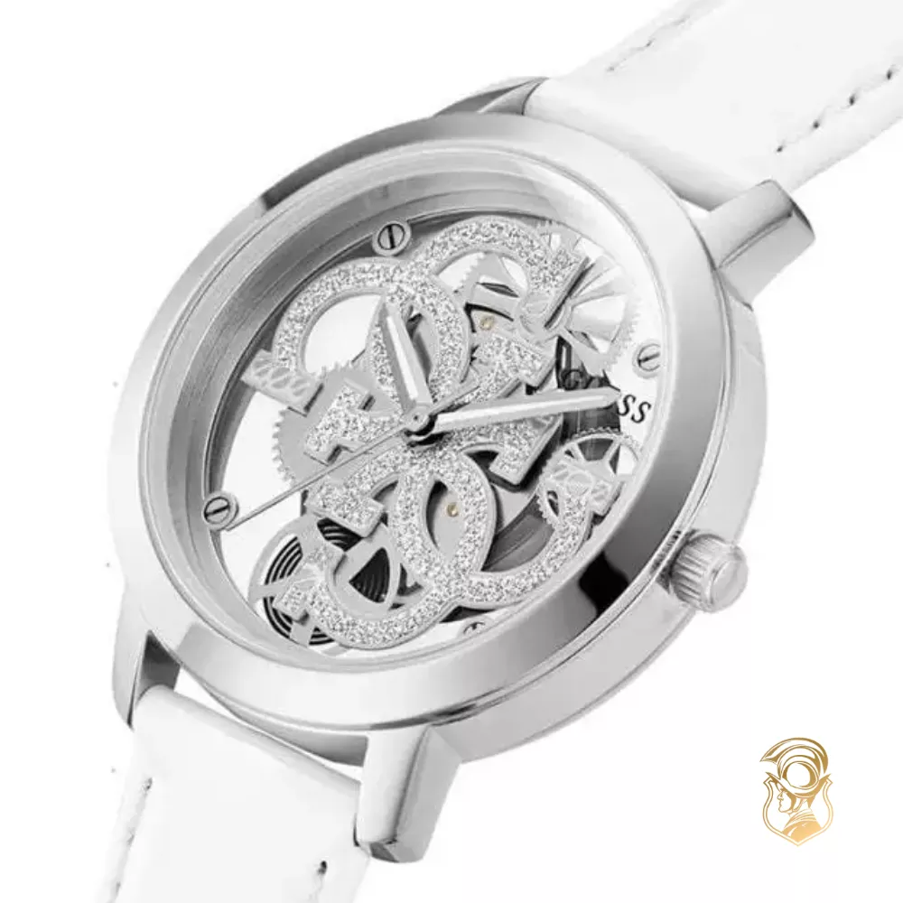 Guess Quattro Clear White Watch 37mm
