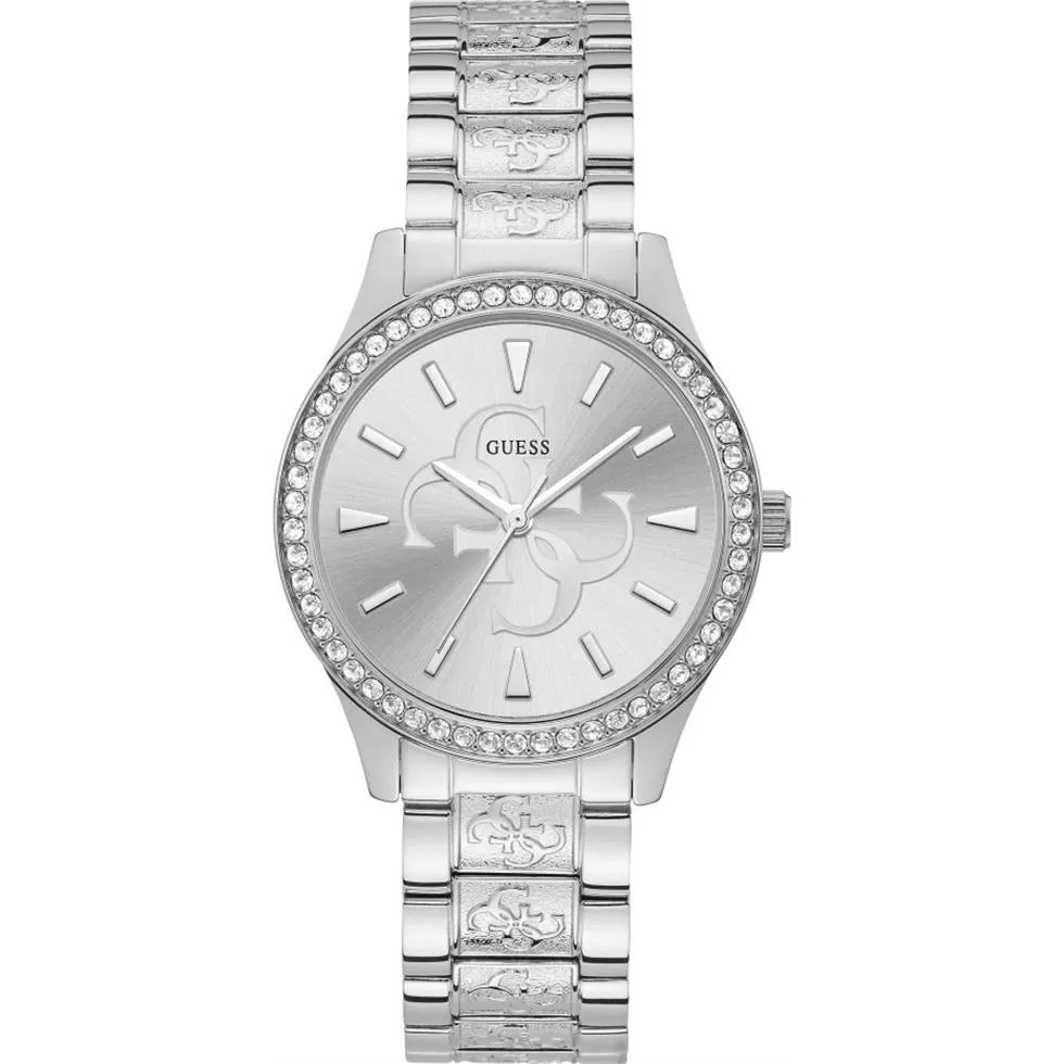 Guess Quattro G Silver Tone Watch 38mm