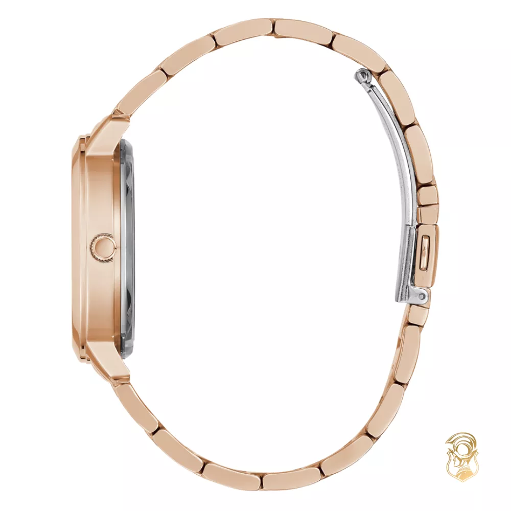 Guess Quattro G Clear Rose Gold Watch 36mm