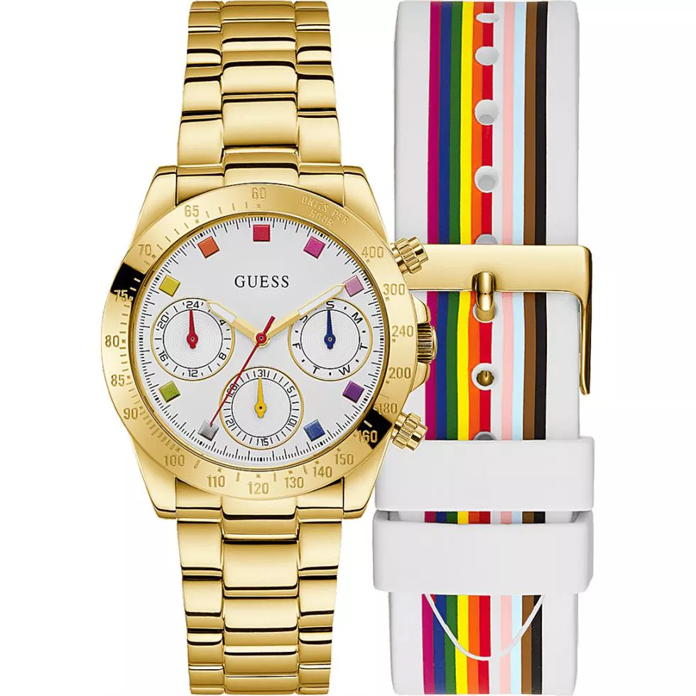 Guess Worn with Pride Watch Set 38mm