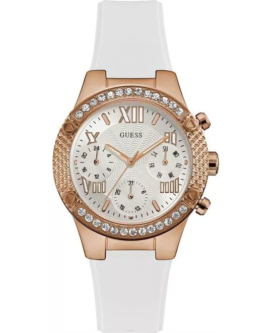 GUESS Rockstar Crystal White Watch 38MM