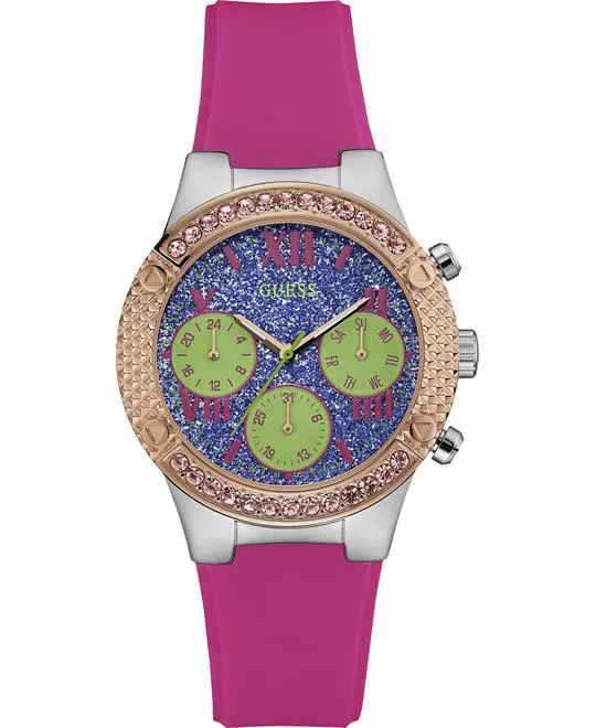 Guess Rockstar Pink Silicone Women's Watch 38mm
