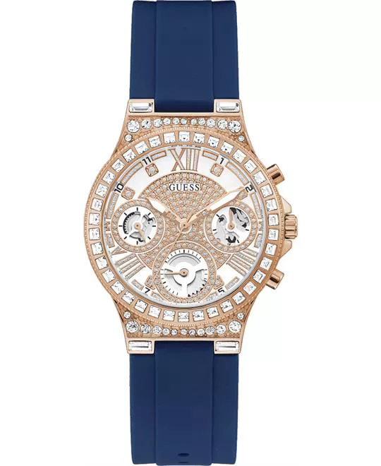 Guess Rose Blue Silicone Watch 36mm