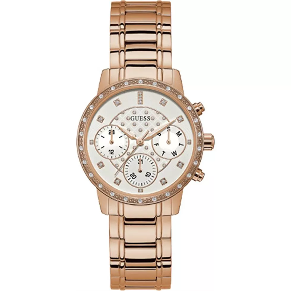 Guess Rose-Gold Stainless-Steel Quartz Watch 37mm
