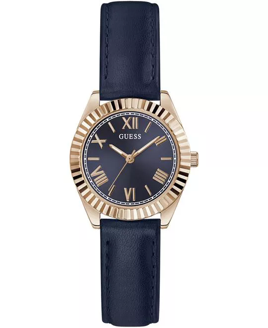 Guess Rose Gold-Tone and Blue Watch 30mm