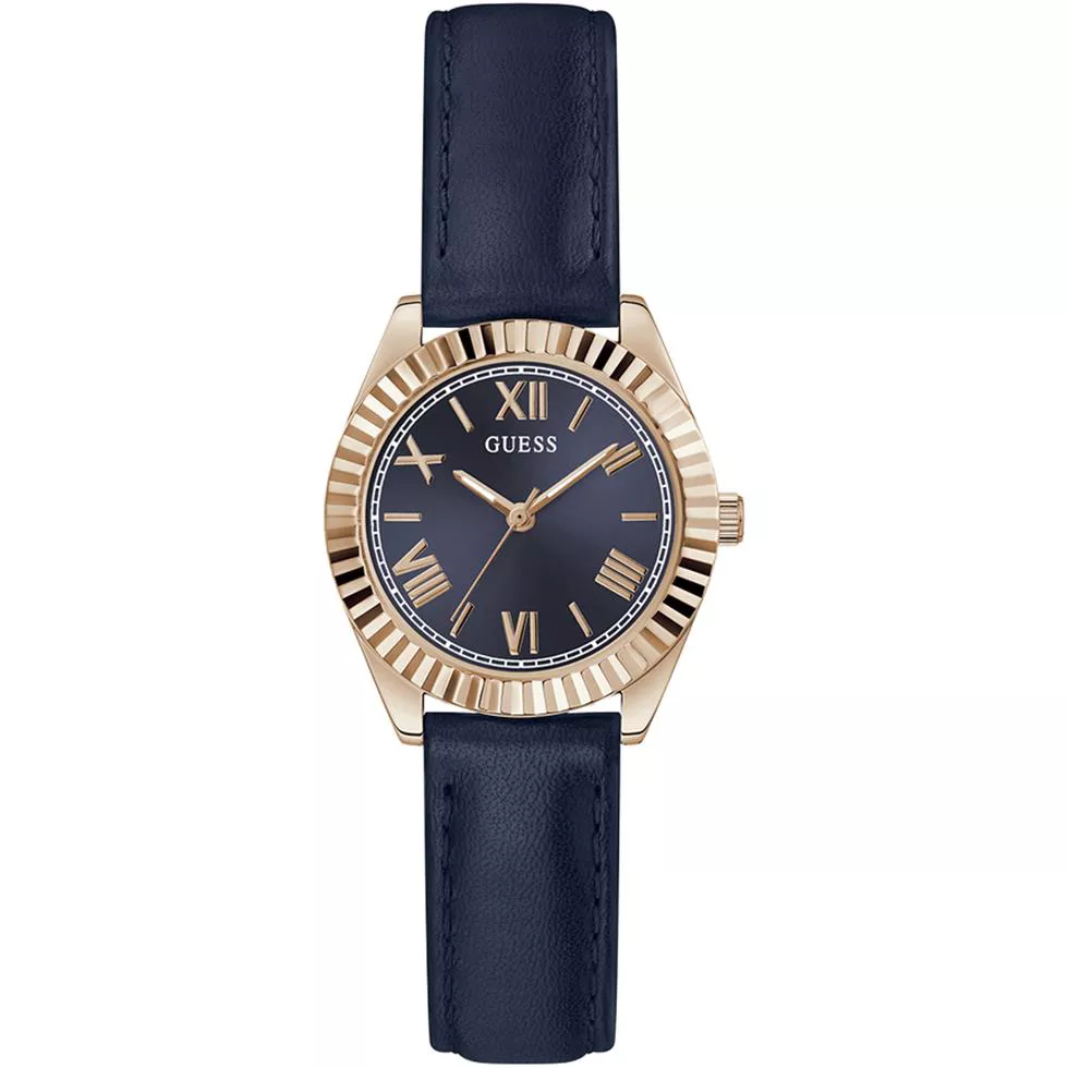 Guess Rose Gold-Tone and Blue Watch 30mm