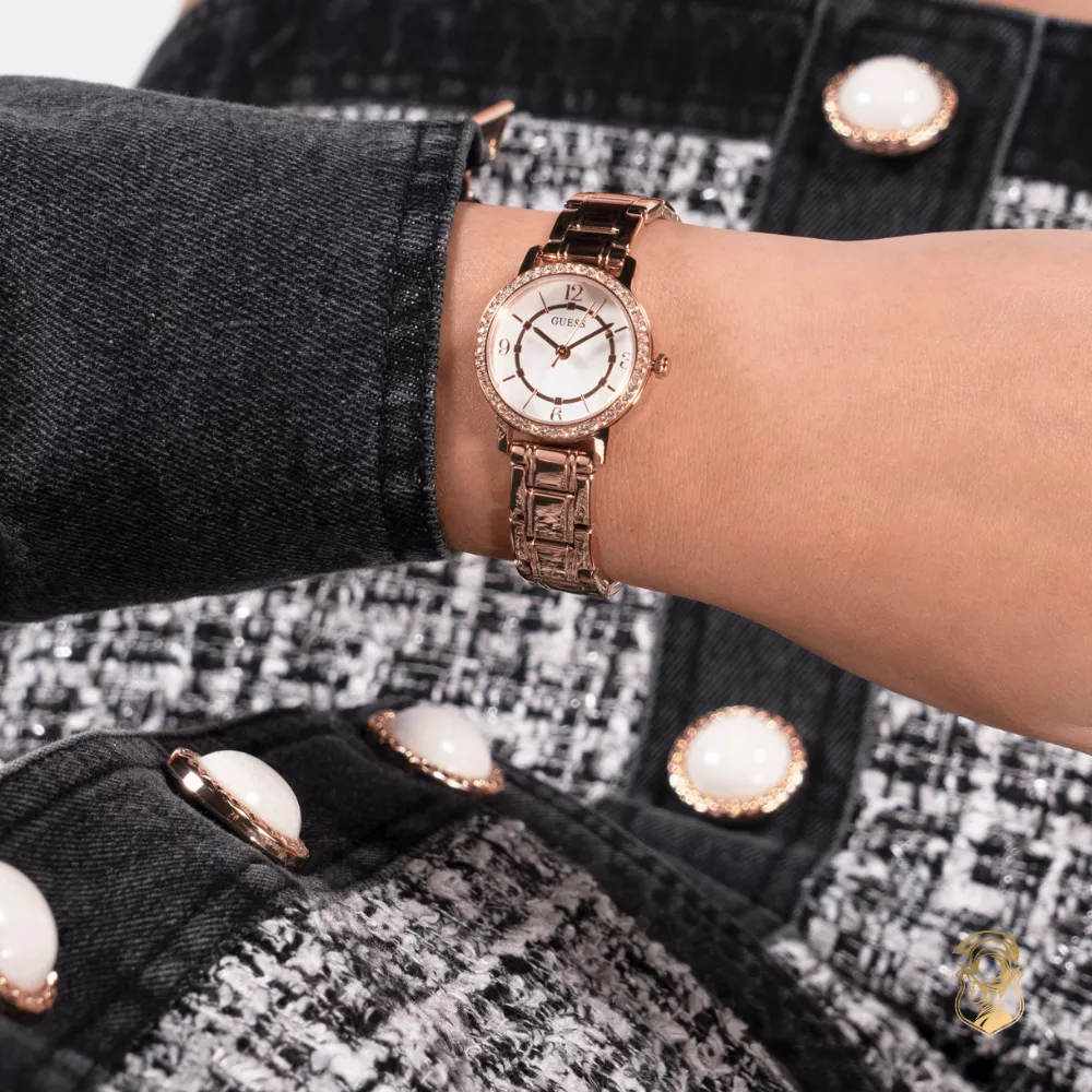Guess Rose Gold-Tone and Crystal Watch 28mm