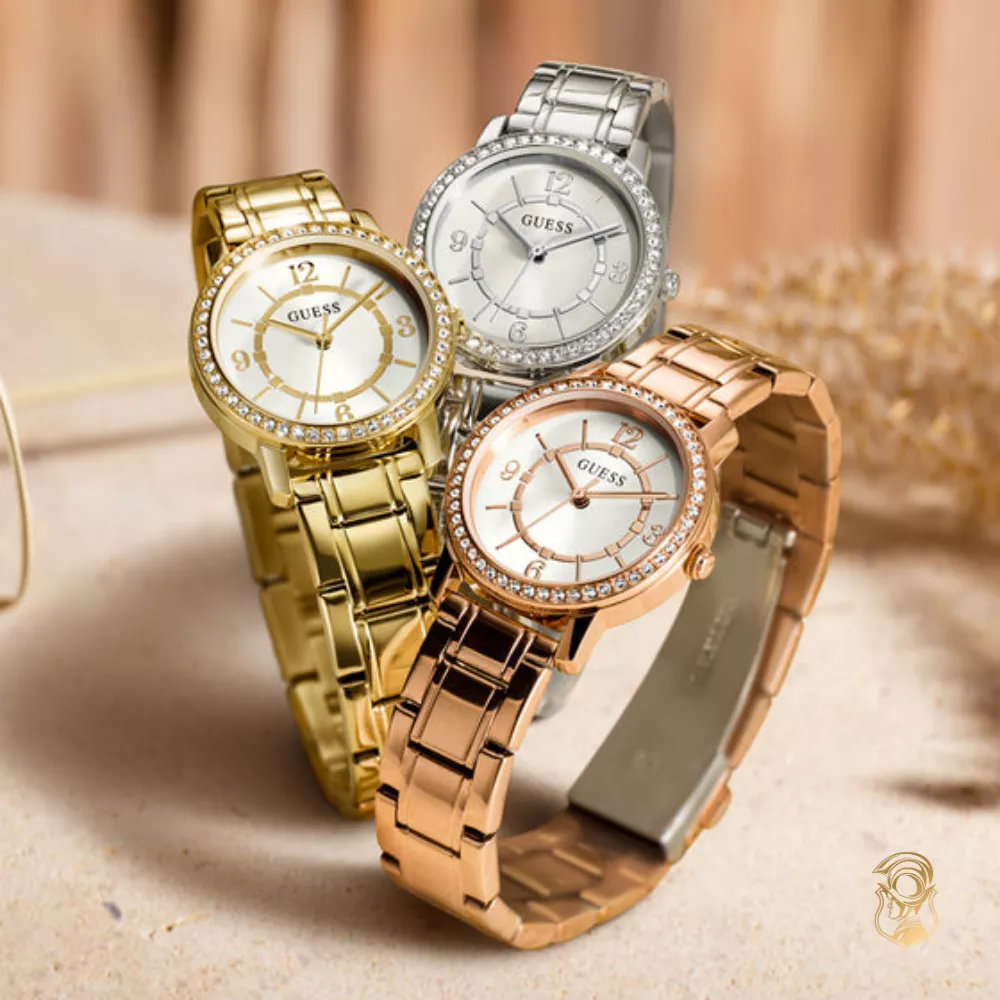 Guess Rose Gold-Tone and Crystal Watch 28mm