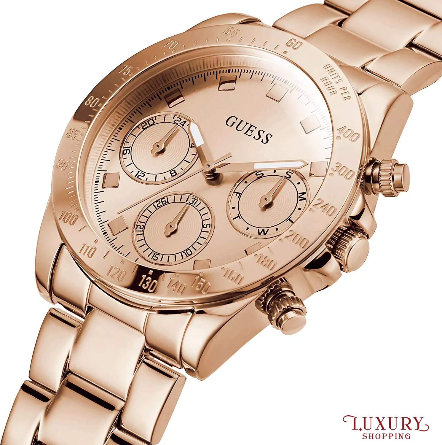 Guess Rose Gold-Tone Multifunction Watch 38MM