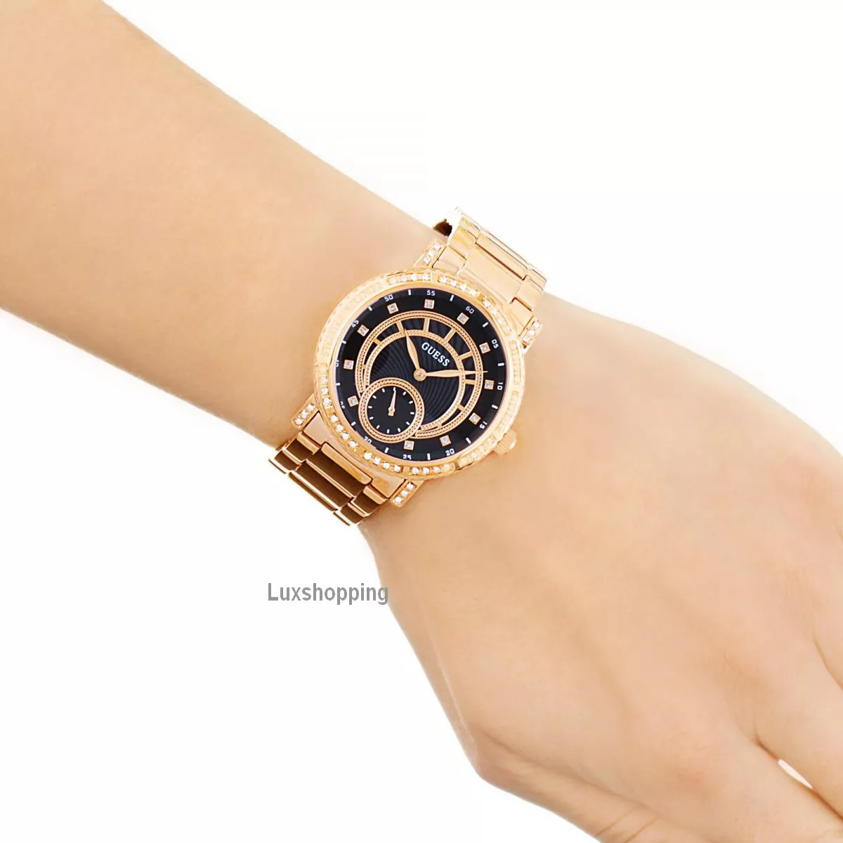 GUESS Rose Gold-Tone Stainless Steel Watch 38mm 