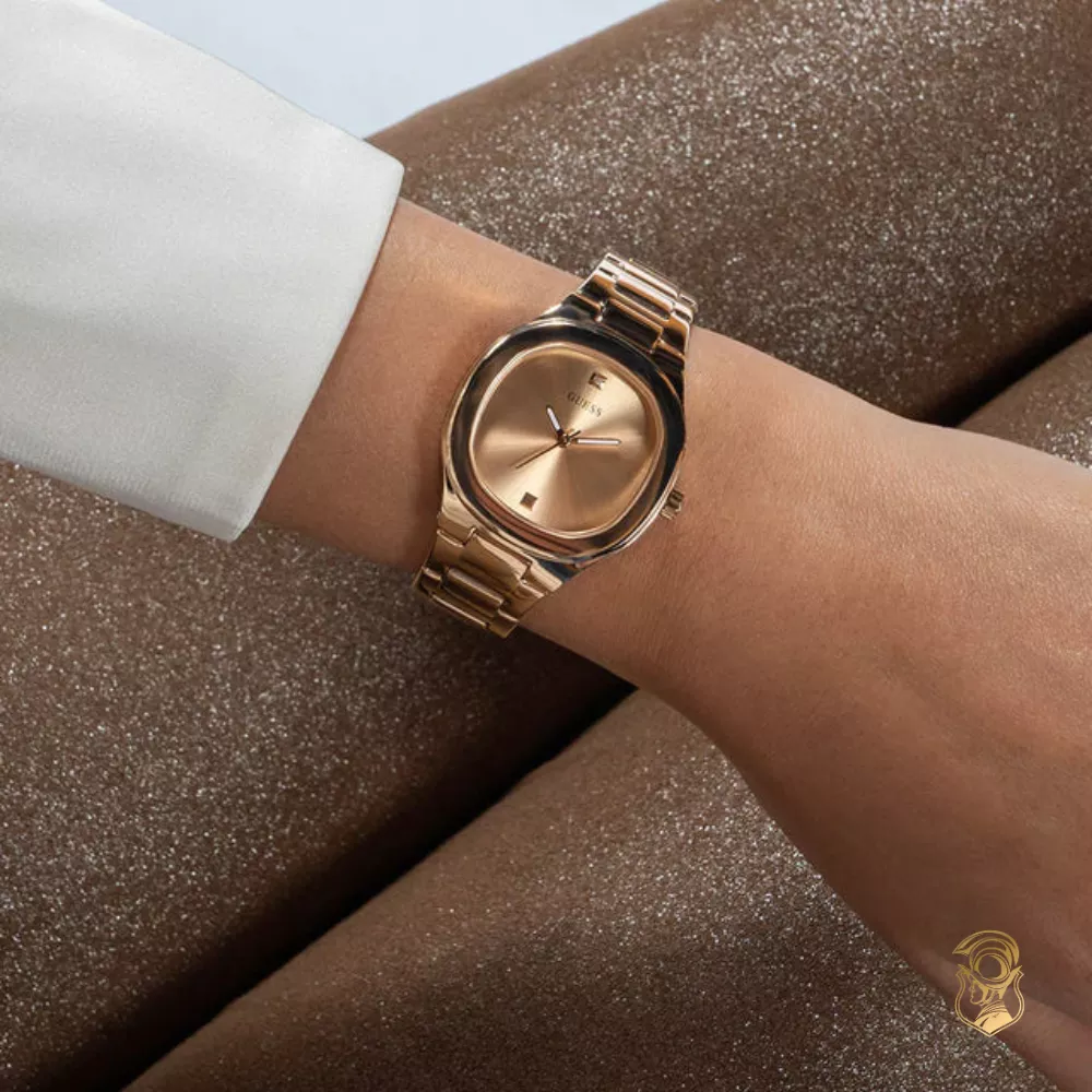 Guess Rose Gold-Tone Studded Watch 32mm