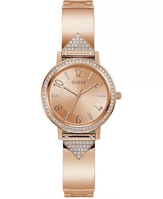 Guess Tri Luxe Rose Gold Watch 32mm