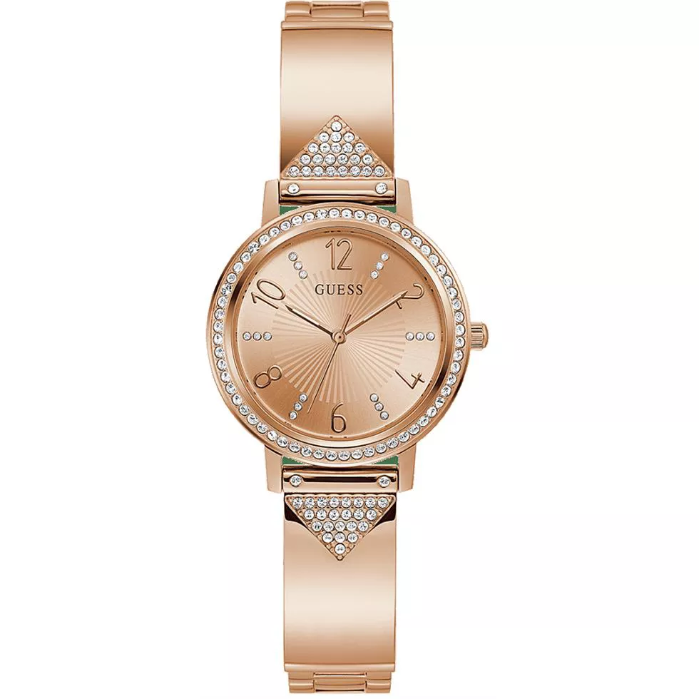 Guess Tri Luxe Rose Gold Watch 32mm