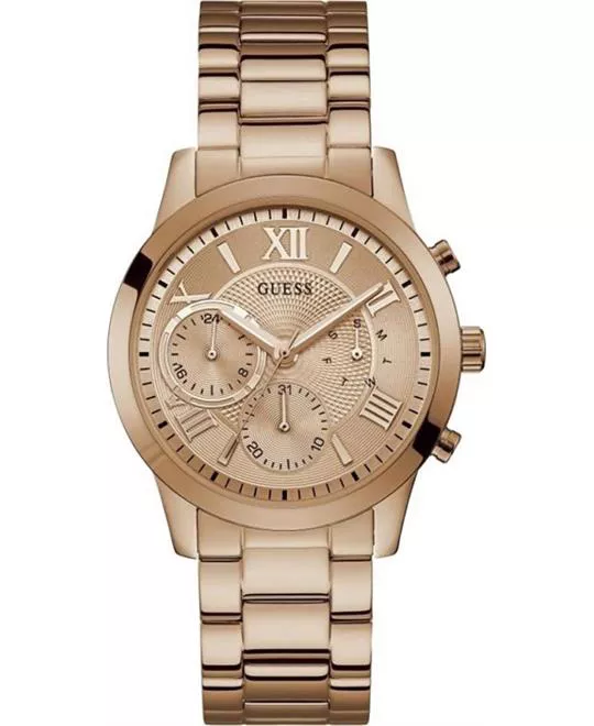 Guess Dressy Rose Gold Tone Watch 40mm