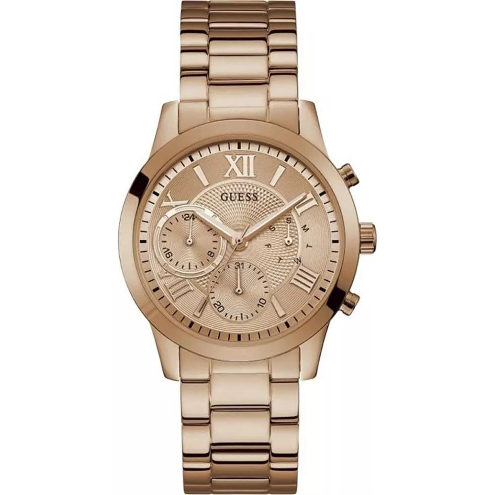 Guess Dressy Rose Gold Tone Watch 40mm