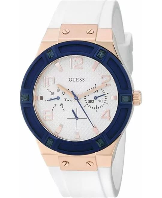 GUESS ROSE SPORTY SILICONE WATCH 39MM