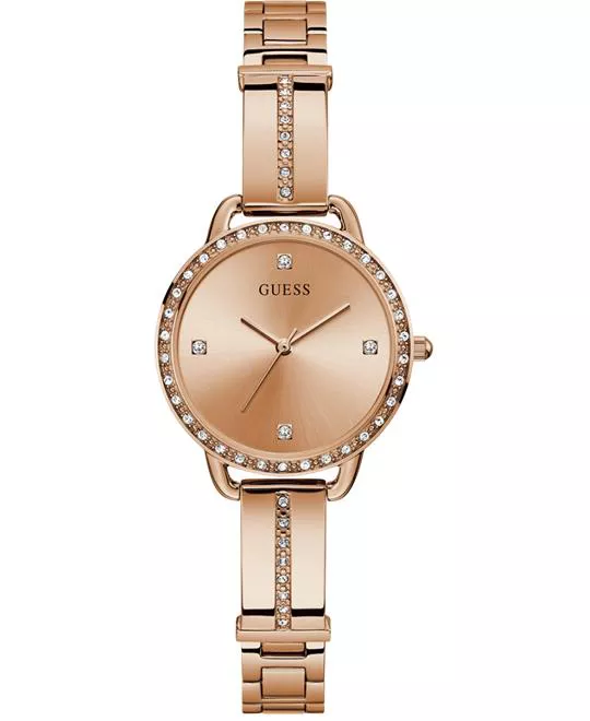 Guess Quilted Rose Gold Watch 30mm