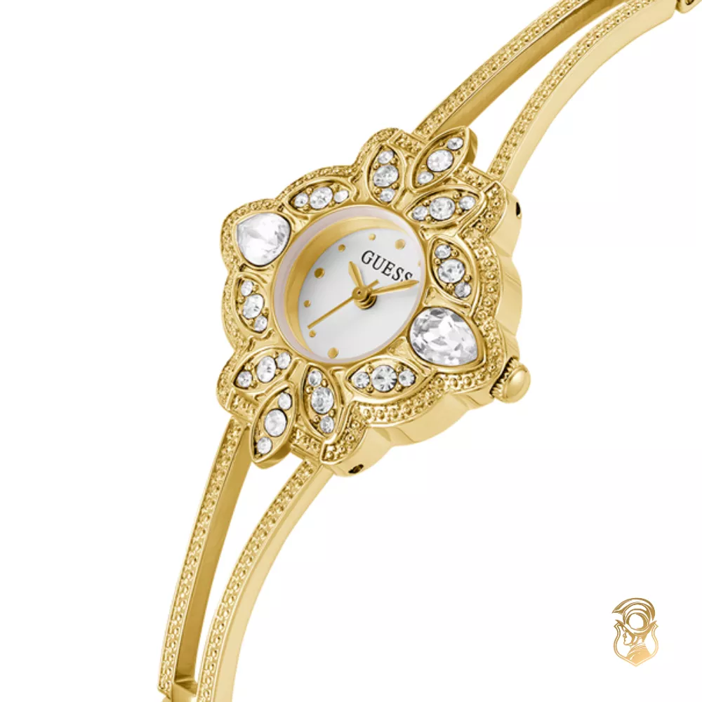 Guess Scarlett Gold - Tone Crystal Watch 31.7mm