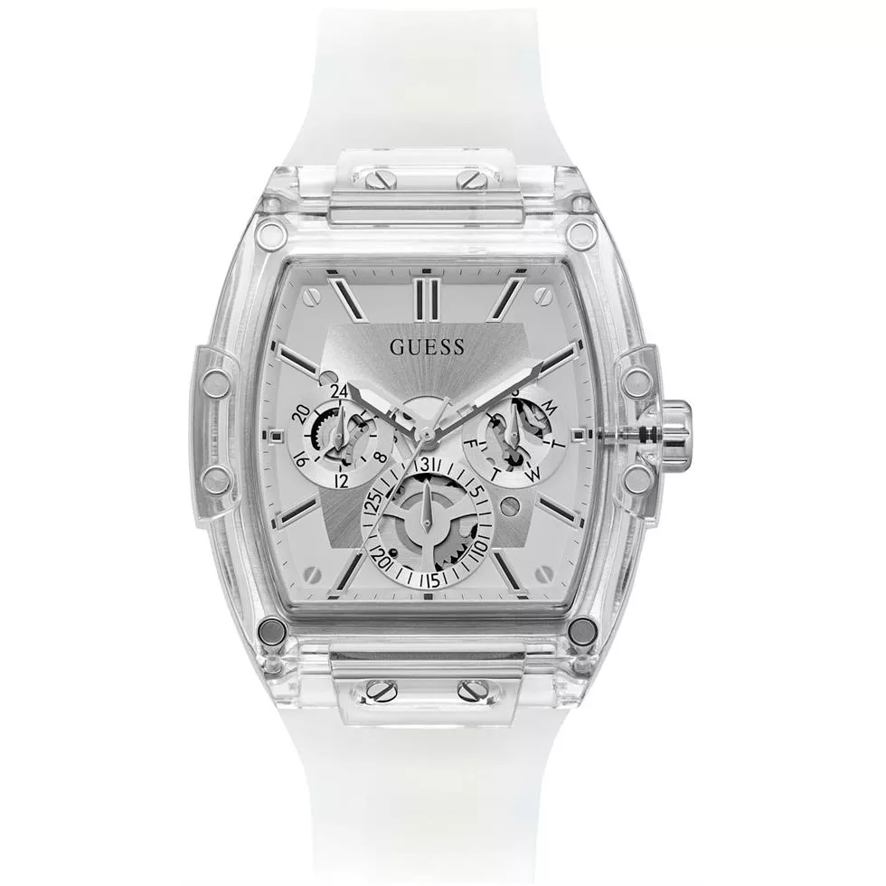 Guess Silicone Multifunction Clear Pu Watch 43mm