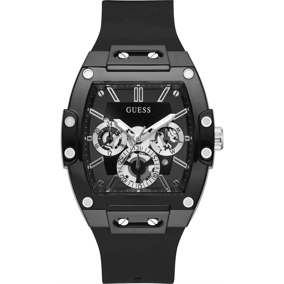 GUESS SILICONE MULTIFUNCTION WATCH 43MM